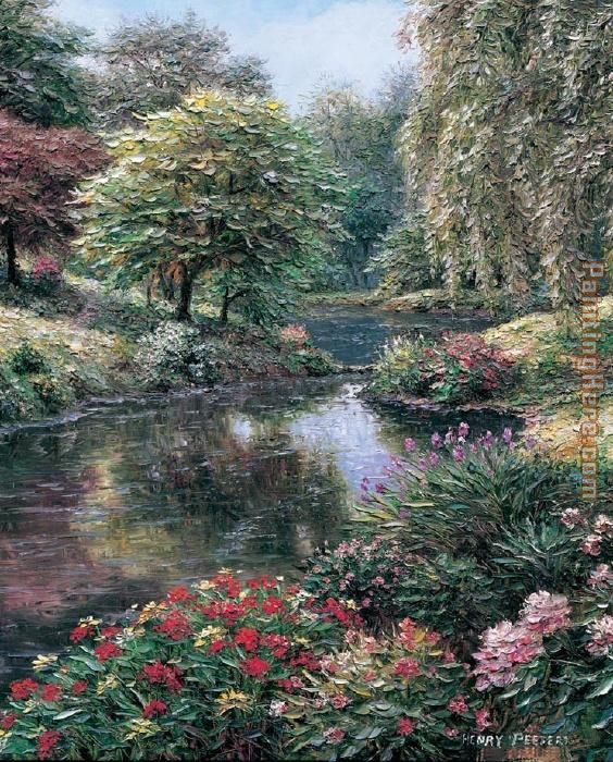 Longmeadow Pond painting - Henry Peeters Longmeadow Pond art painting Longmeadow Pond painting - Henry Peeters Longmeadow Pond art painting